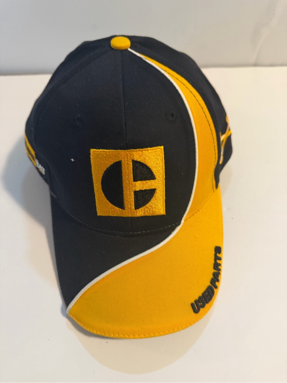 Kids Black & Yellow Cap with Embroidered Logo - Unbranded